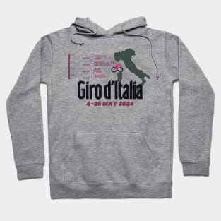 Giro d Italia Italy Bicycle Race 2024 Hoodie